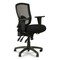 Alera Etros Series 17.16 in. to 20.86 in. Seat Height Mesh Mid-Back Petite Multifunction Chair - Black